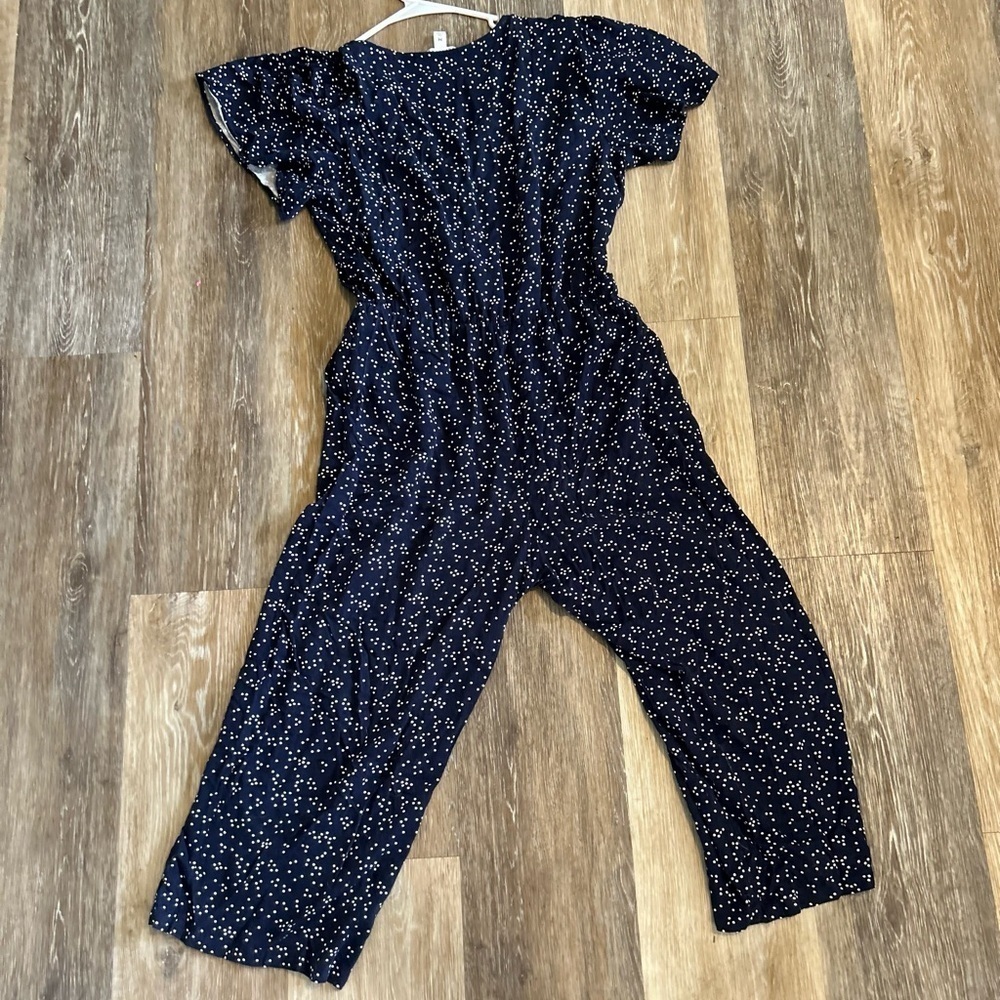 POPSUGAR medium Navy Blue Polka Dot Jumpsuit - Picture 2 of 12